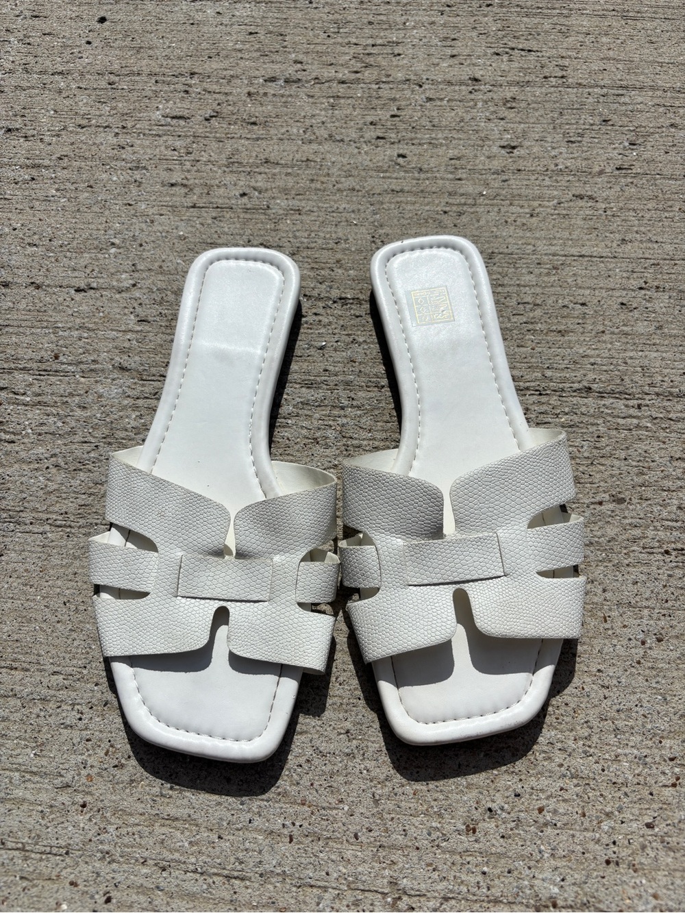 White Women's Slide Sandals